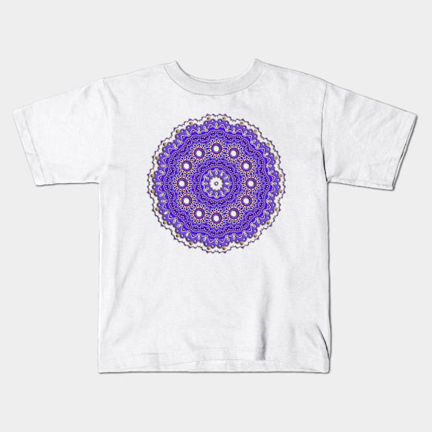 Mandala Geometry Fractal Sacred Yoga Art Mantra Good Vibe Kids T-Shirt by twizzler3b